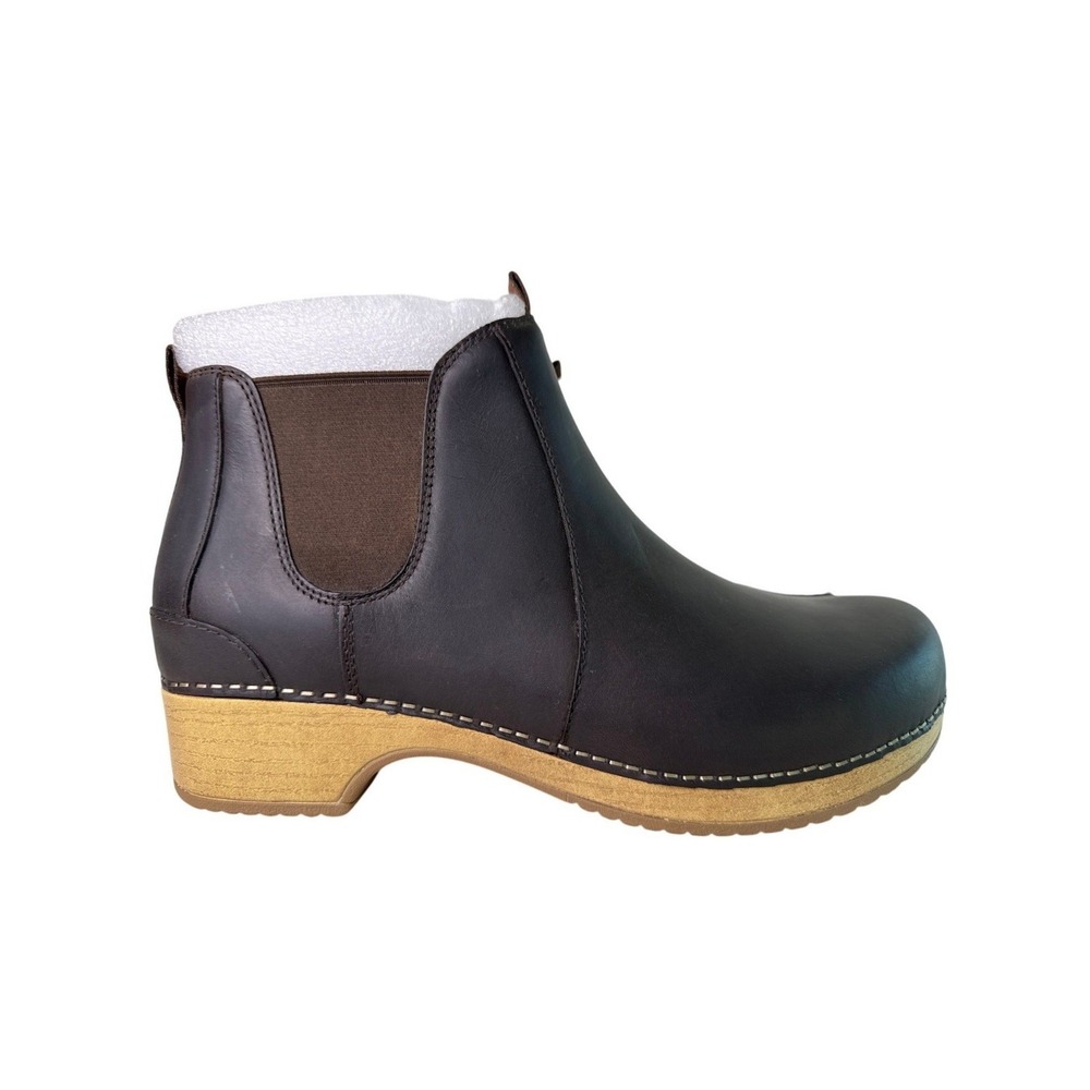 Dansko Becka Ankle Boots Womens 11.5 12 EU 42 Brown Oiled Leather Chelsea